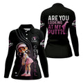 Are You Looking At My Putt Custom Funny Womens Golf Polo Shirt, Ladies Golf Polos Gifts