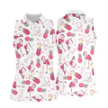 Flamingo Golf Pineapple Funny Womens Golf Polo Shirt, Custom Ladies Golf Shirt