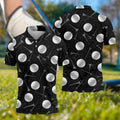 Golf Balls Black Men's Golf Polo Shirt, Funny Golf Shirt, Gifts For Golfer