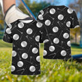 Golf Balls Black Men's Golf Polo Shirt, Funny Golf Shirt, Gifts For Golfer