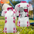 Swing Swear Drink Repeat Womens Golf Polo Shirt, Golfing Apparel, Womens Golf Gifts