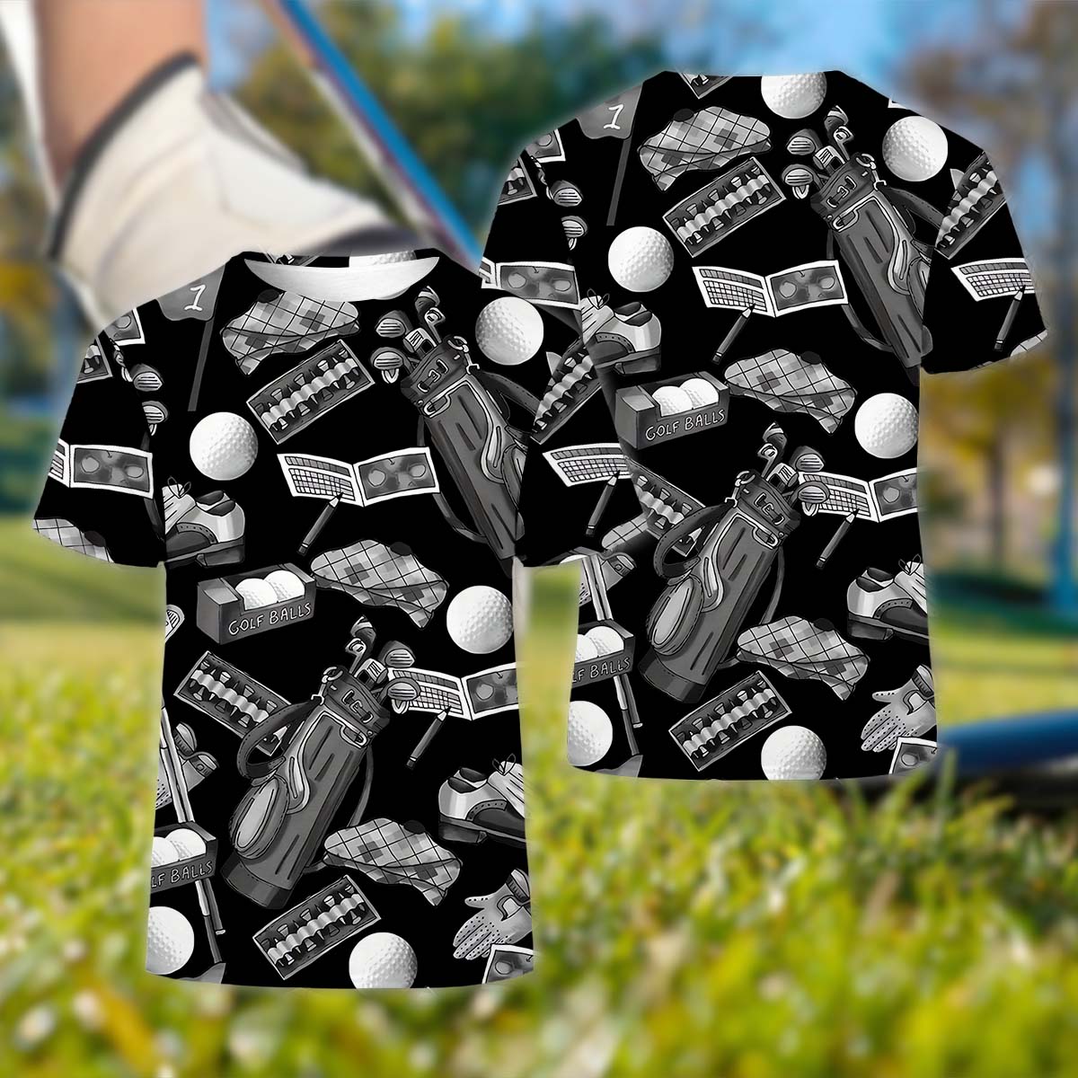 Golf Themed Retro Men's Golf Polo Shirt, Funny Golf Shirt, Golf Gifts For Dad