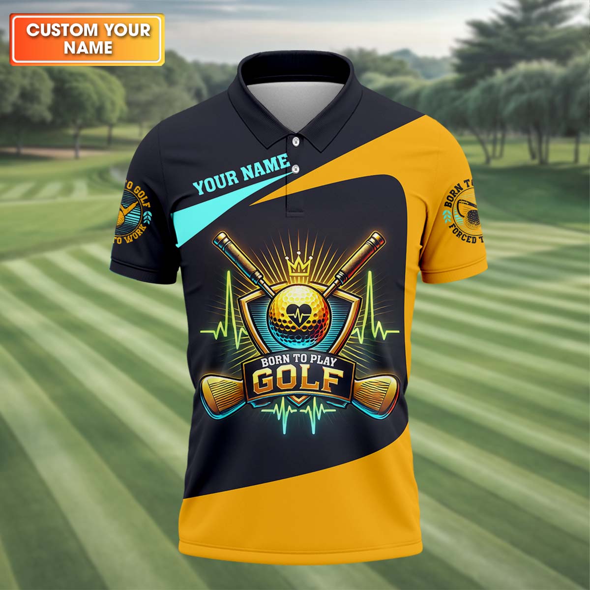 Royal Spirit Custom Golf Polo Shirt, Golfing Apparel, Golf Gift For Men