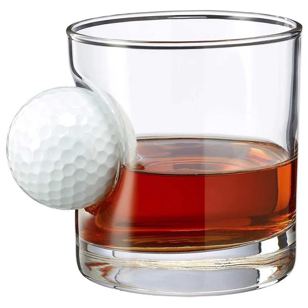 Personalized Golf Ball Glasses, Golf Whiskey Glass Set, Golf Gifts For Men