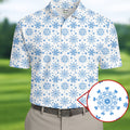 Dirty Funny Adult Humor Snowflakes White Golf Shirt, Fun Men's Golf Polos, Christmas Golf Shirt, Polo Shirts For Men