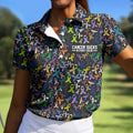 Cancer Sucks In Every Color Women Golf Top, Cancer Awareness Shirt, Cancer Survivor Shirt Ladies Golf Shirts
