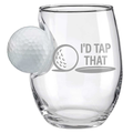 Best Dad By Par Personalized Golf Ball Glasses, Golf Whiskey Glass Set, Golf Gifts For Dad