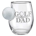 Best Dad By Par Personalized Golf Ball Glasses, Golf Whiskey Glass Set, Golf Gifts For Dad