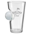 Best Dad By Par Personalized Golf Ball Glasses, Golf Whiskey Glass Set, Golf Gifts For Dad