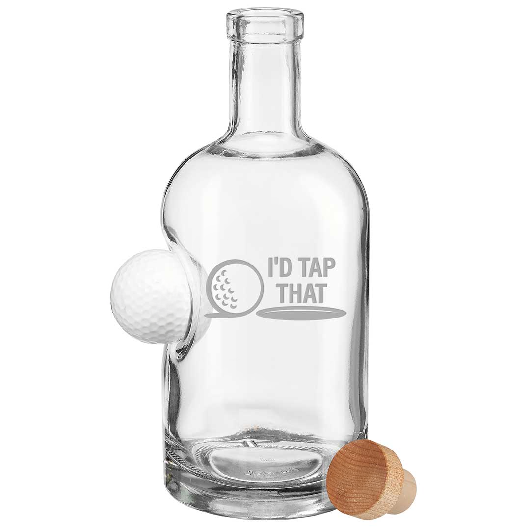 Best Dad By Par Personalized Golf Ball Glasses, Golf Whiskey Glass Set, Golf Gifts For Dad