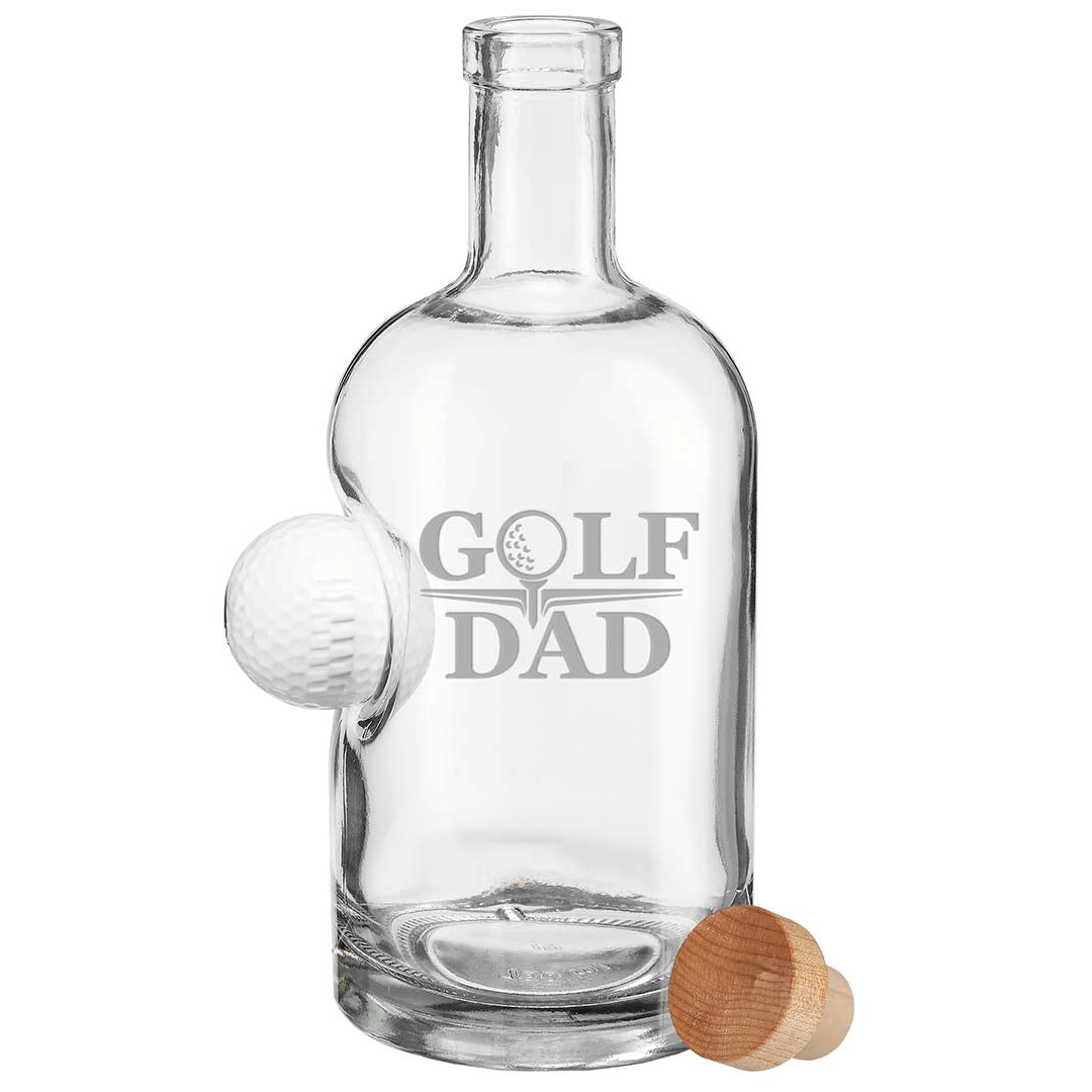Best Dad By Par Personalized Golf Ball Glasses, Golf Whiskey Glass Set, Golf Gifts For Dad