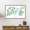Pesonalized Golf Course Map Canvas, Golf Wall Art, Gift For Golfers