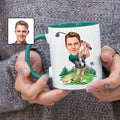 Customize Photo Golfer Accent Mug, Golf Mug, Gift For Golfers