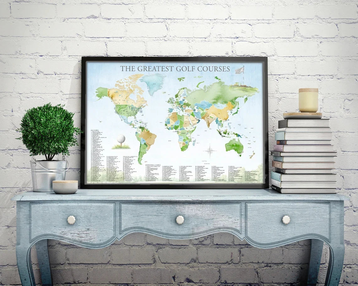 The Greatest Golf Course Canvas, Golf Wall Art, Gift For Golfers