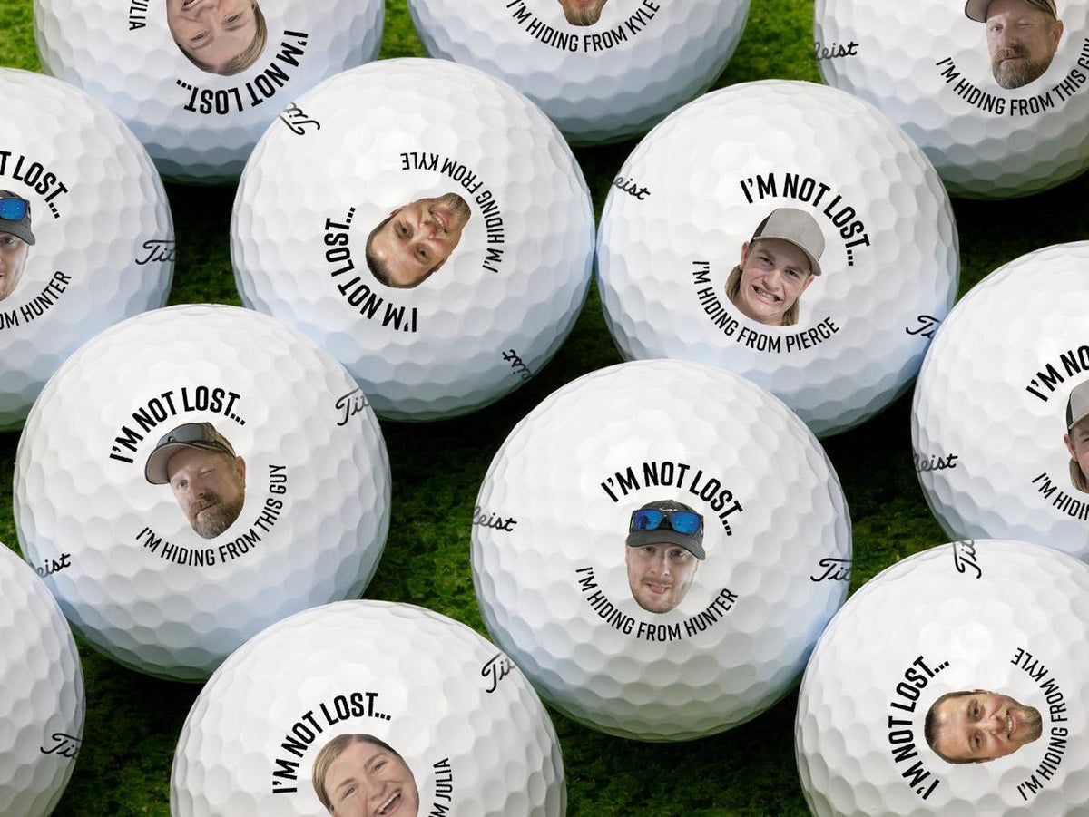 I'm Not Lost I'm Hiding From Hunter Custom Funny Golf Balls, Gift For Golfer