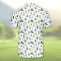 Funny Skeleton Patterned Golf Shirts, Skull Golf Shirt, Halloween Golf Gift Ideas For Him, Spooky Golf Men Golf Polo