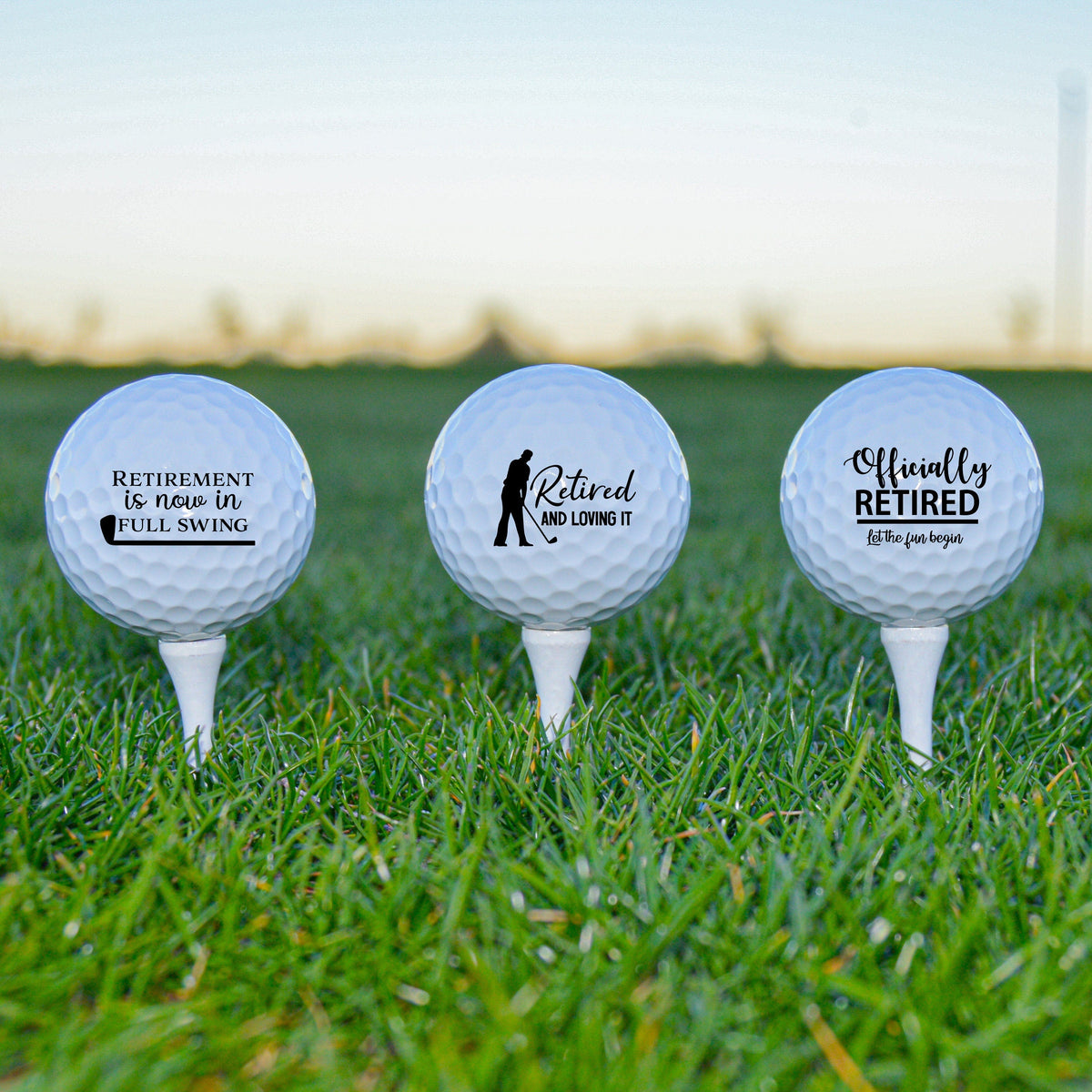 Retired And Loving It Golf Balls, Custom Golf Balls, Gift For Golfer