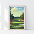 Pinehurst Golf Course Canvas, Gifts For Golf Lovers, Golf Decor