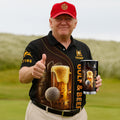 Golf And Beer Custom Men's Funny Graphic Golf Polo Shirt, Christmas Golf Gift, Gift For Golfer