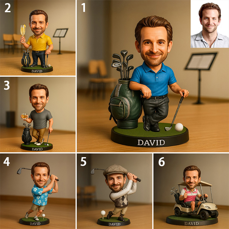 Custom Photo Personalized Christmas Ornament, Golf Accessories, Christmas Golf Gift, Gift For Golf Dad