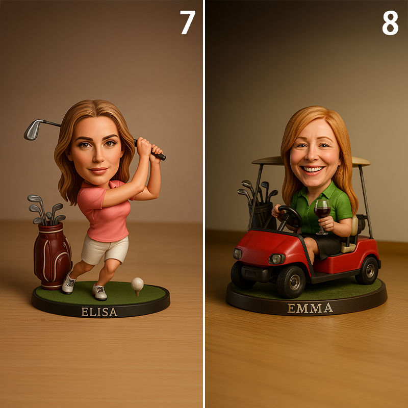 Custom Photo Personalized Christmas Ornament, Golf Accessories, Christmas Golf Gift, Gift For Golf Dad