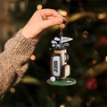 Custom Golf Bag Acrylic Ornament, Golf Keychain, Golf Accessories, Christmas Golf Gift, Gift For Golf Dad