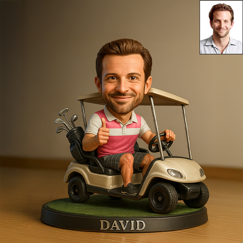 Custom Photo Personalized Christmas Ornament, Golf Accessories, Christmas Golf Gift, Gift For Golf Dad