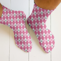 Pink Argyle Men's Golf Shirt With Socks Free, Breast Cancer Awareness Gift