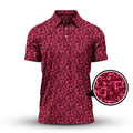 Funny Golf Pattern Polos Pink Golf Shirt For Men, Christmas Golf Shirt Polos, Men Golf Apparel