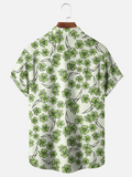 St. Patrick's Day Shamrock Irish Flag Hawaiian Golf Shirt, Holiday Hawaiian Shirt, Tropical Vibe Men's Golf Shirt