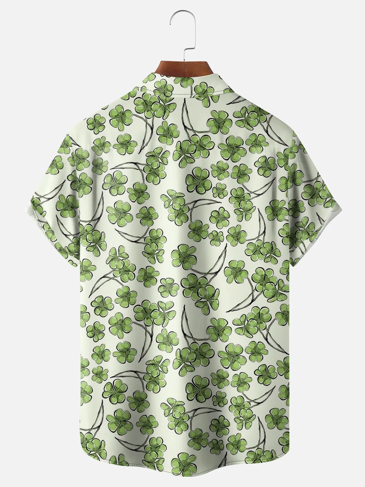 St. Patrick's Day Shamrock Irish Flag Hawaiian Golf Shirt, Holiday Hawaiian Shirt, Tropical Vibe Men's Golf Shirt