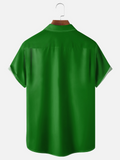 Lucky Clover Leaf St Patrick‘s Day Shamrock Hawaiian Golf Shirt, Tropical Vibe Men's Golf Shirt