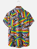 LGBT Pride Month Rainbow Duck Hawaiian Golf Shirt, Unique Golf Shirt, Tropical Vibe Funny Golf Shirt