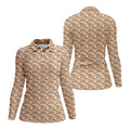 Funny Golf Pattern Golf Shirt For Women, Christmas Golf Shirt Polos, Ladies Golf Apparel