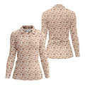 Funny Seamless Pattern Golf Shirt For Women, Christmas Golf Shirt Polos, Ladies Golf Apparel