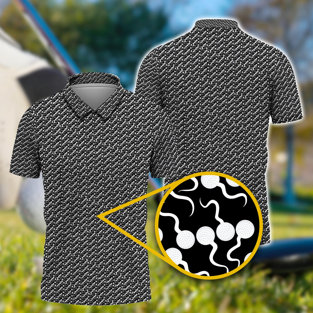 Custom Name Men's Golf Polo Shirt, Funny Golf Shirt, Golfing Apparel, Golf Gift For Men