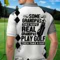 Some Grandpas Take Naps Skeleton Personalized 3D Golf Polo Shirt, Golf Shirt, Gift For Golfers