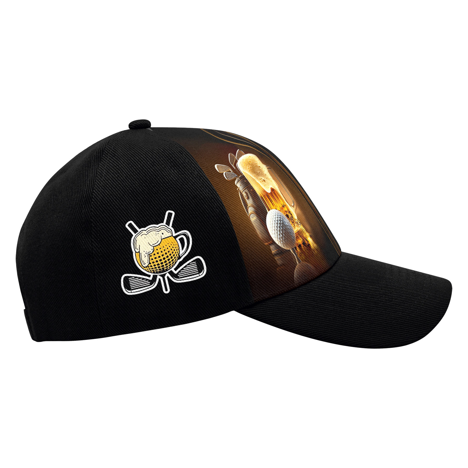 Golf And Beer Personalized Golf Cap, Gift For Dad, Golf Gift For Men
