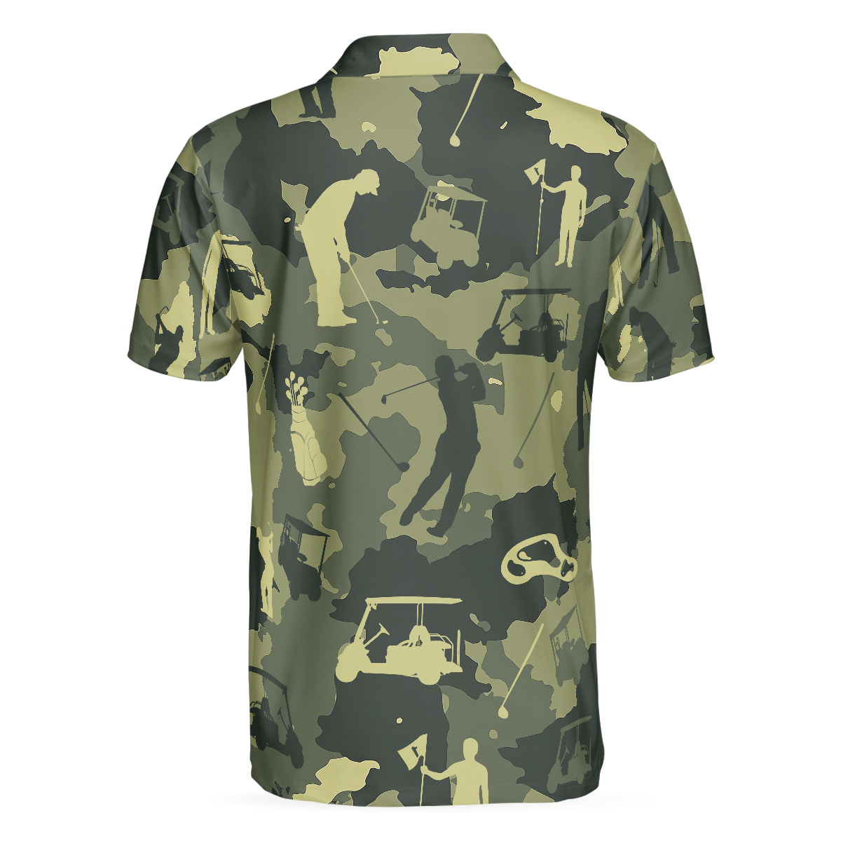 Camouflage Golf Polo Shirt, Golfing Apparel, Mens Golf Gift