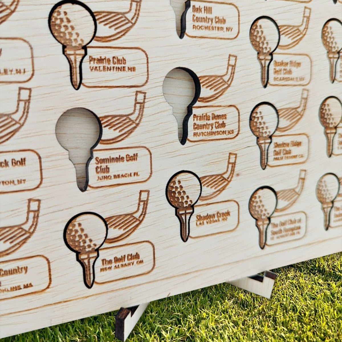 Top Golf Course Tracker Board, Golf Tracker, Golf Bucket List, Gift For Golfers