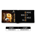 Personalized Golf And Beer Mens Leather Wallet, Leather Bifold Wallets, Mens Golf Gift