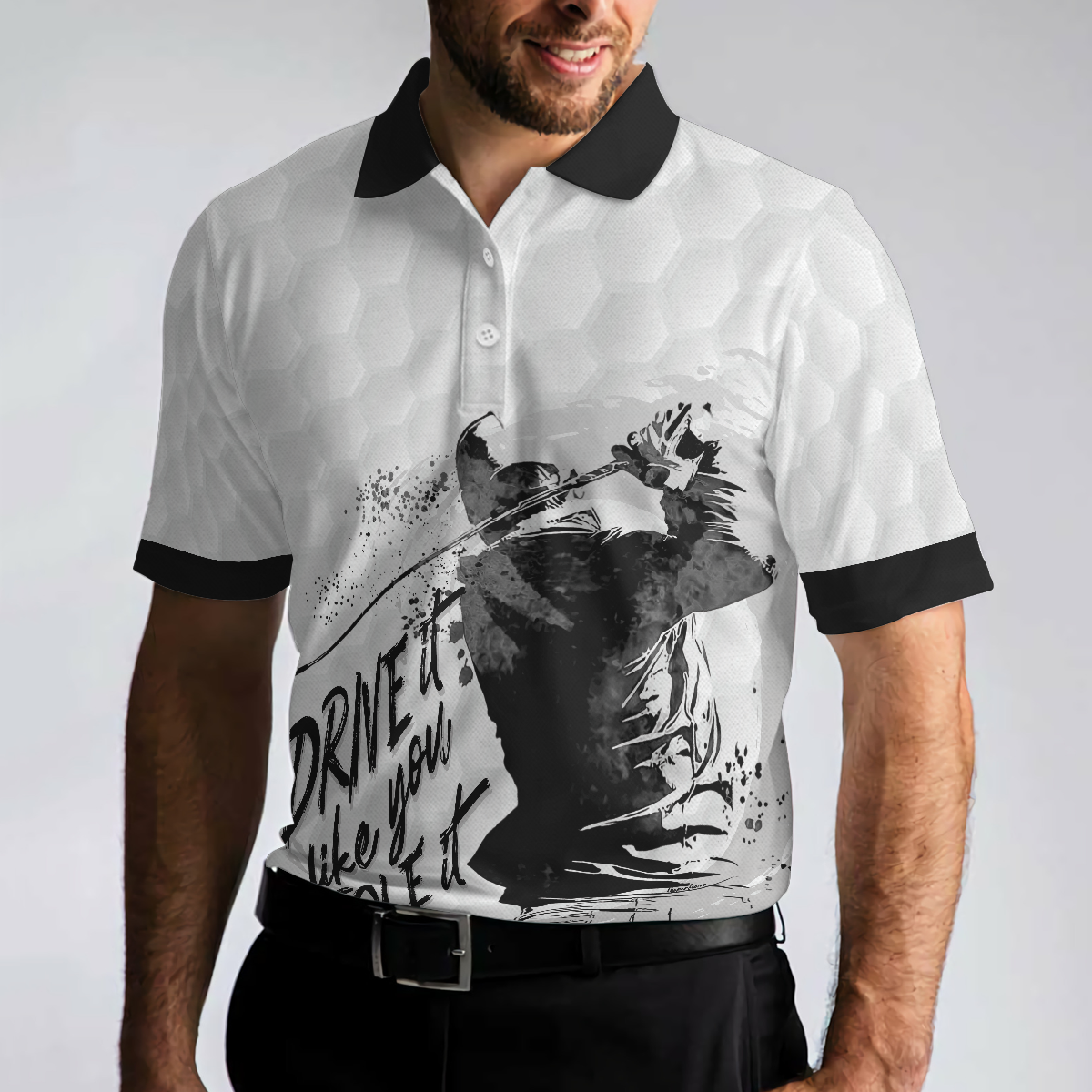 Drive It Like You Stole It Men's Golf Polo Shirt, Golfing Apparel, Mens Golf Gift