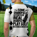 Some Grandpas Take Naps Skeleton Personalized 3D Golf Polo Shirt, Golf Shirt, Gift For Golfers