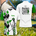 Swing Swear Drink Repeat Personalized Name 3D Golf Polo Shirt, Golf Shirt, Gift For Golfers
