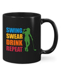 Swing Swear Drink Repeat Golf Coffee Mug, Golf Mug, Gift For Golf Lovers