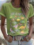 Women's It’s Ok To Be Different Autism Dinosaur Printed t-shirt, Autism Awareness Shirt, Autistic Gifts For Adults