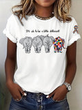Women's Casual Autism Awareness t-shirt, Autism Awareness Shirt, Autistic Gifts For Adults