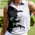 Halloween Wicked Witch Shadow Golf Shirt, Women's Golf Polo, Ladies Golf Tops